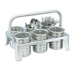 Vollrath 99720 Flatware (6) Cylinder Transport Rack - Stainless