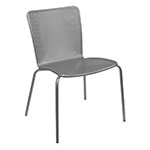 EmuAmericas 338 AIRON Stacking Side Chair w/ Perforated Steel Mesh Back & Seat, Iron