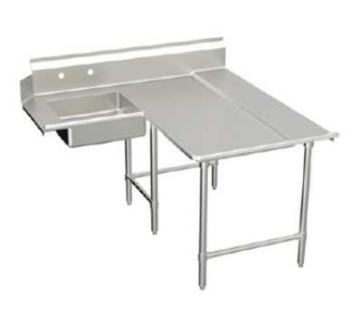 Elkay BDDTLE-48-R L-Shaped Island Soiled Dishtable w/ L-To-R , Raised Edge, 30 X 48-in,