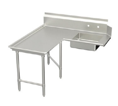 Elkay BDDTLI-84-L L-Shaped Island Soiled Dishtable w/ R-To-L Operation, 30 X 84-in,