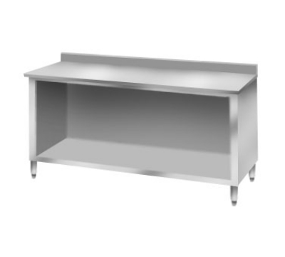 Elkay C30S96-BS Cabinet Base Work Table w/ Open Front & Backsplash, 96 X 30-in