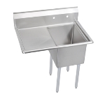 Elkay E1C24X24-L-24X E-Series Sink w/ (1) 24 X 24 X 12-in, 9-in Splash & L Drainboard