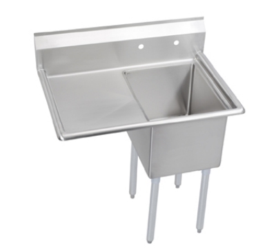 Elkay E1C24X24-L-24X E-Series Sink w/ (1) 24 X 24 X 12-in, 9-in Splash & L Drainboard