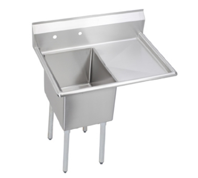 Elkay E1C24X24-R-24X E-Series Sink w/ (1) 24 X 24 X 12-in, 9-in Splash & R Drainboard