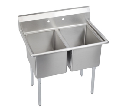 Elkay E2C16X20-0X E-Series Sink w/ (2) 16 X 20 X 12-in, 9-in Backsplash