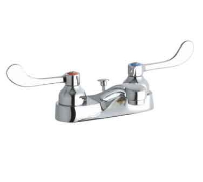 Elkay LK403T4 Deck Mount Lavatory Faucet w/ 4-in Blade Handles & Pop Up Drain