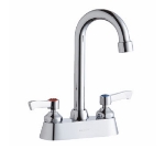 Elkay LK406GN04T4 Deck Mount Faucet w/ 4-in Center, 4-in Goose Neck Spout, 4-in Handle