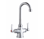 Elkay LK500GN04T6 Double Pantry Faucet w/ 4-in Goose Neck Spout & 6-in Lever Handles