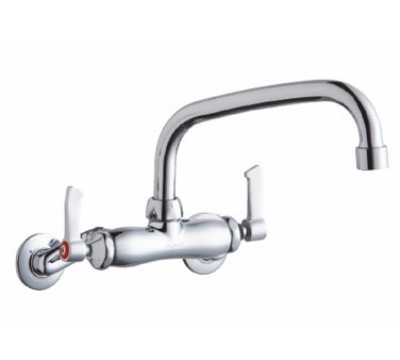Elkay LK945AT12T6T Faucet w/ Adjustable Centers, 12-in Arch Tube Spout, 6-in Handle