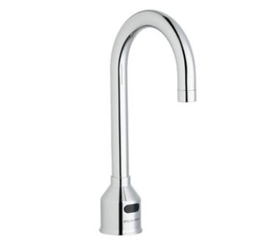 Elkay LKB721C Deck Mount Sensor Faucet w/ Goose Neck, AC/Battery Powered