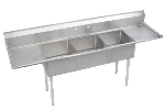 Elkay SE3C18X18218X 90-in SE-Series Sink w/ 3-Compartments & 18-in Left & Right Drainboards