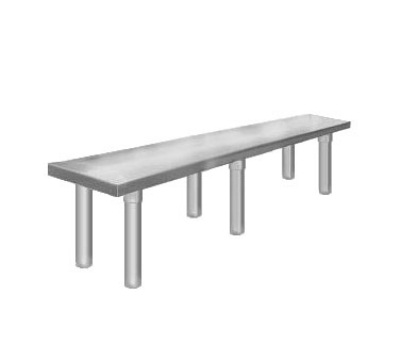Elkay TMS-1-12-36 Table Mounted Shelf w/ Single Tier, 12 X 36-in