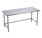 Elkay WT24X72-STSX Work Table w/ Flat Top & Adjustable SS Cross Bracing, 24 X 72-in