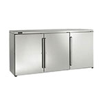 Perlick BBR72 3-Section Backbar Storage Cabinet w/ Interior Lights & Door Locks, 2-amps