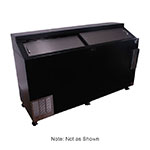 Perlick ST48 4-ft Backbar Bottle Cooler w/ Slant Top, 2-Sliding Doors, Black