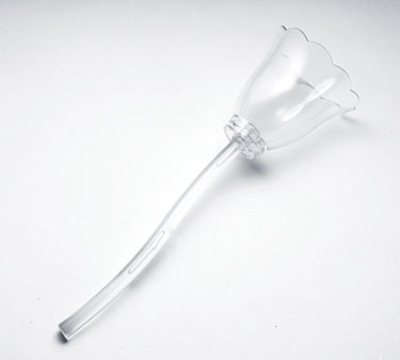 Rosseto Serving Solutions BSC1880 3-oz Blossom Disposable Mini Cup with Stem - Clear