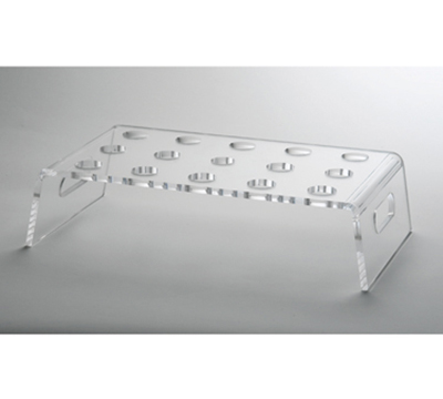 Rosseto Serving Solutions CC609 Champ Mini Cup Display Tray - 18-1/2x9-1/2x3-1/2" (Holds 15) Clear
