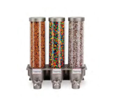 Rosseto Serving Solutions EZ525 Wall-Mount Dry Product Dispenser - (3)1.3-gal Capacity, Clear