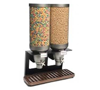 Rosseto Serving Solutions EZ541 Dry Product Dispenser with Stand - (2)3.5-gal Capacity, Clear/Black