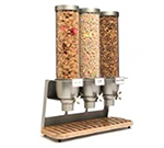 Rosseto Serving Solutions EZ547 Dry Product Dispenser with Stand - (3)1.3-gal Capacity, Clear/Silver