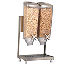 Rosseto Serving Solutions EZP2746 Dry Product Dispenser with Stand - (2)1-gal Capacity, Clear/Stainless