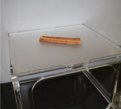 Rosseto Serving Solutions LFL0206 13-1/4" Square Serving Tray - Frosted Acrylic