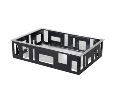 Rosseto Serving Solutions SM113 Rectangular Ice Tub - 21x13x6" Acrylic/Black