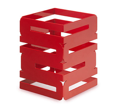 Rosseto Serving Solutions SM185 8" Square Multi-Level Riser - Red Gloss Finish