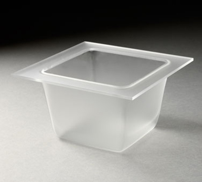 Rosseto Serving Solutions SST1500 5-2/5" Square Mod Pod Tray - Frosted Acrylic