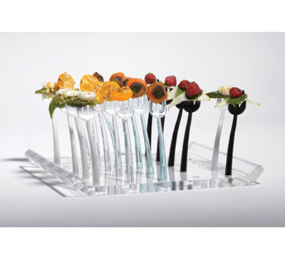 Rosseto Serving Solutions TC753 Trio Serving Tray - 9-3/4x8-1/4x1" Clear
