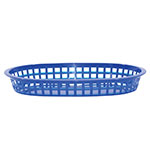Tablecraft 1076BL Chicago Platter Basket, 10.5 x 7 x 1.5-in, Oval, Blue