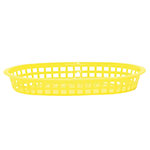 Tablecraft 1076Y Chicago Platter Basket, 10.5 x 7 x 1.5-in, Oval, Yellow