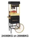 Gold Medal 2408BKG 120240 Popcorn Machine w/ 8-oz EZ Kleen Kettle, Black/Gold Dome, 120/240V
