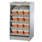 Gold Medal 5482 Cheese Cup Dispenser, Open Front, 36 Cup Capacity,10 in L, 4 Shelves