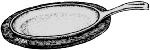 Lodge UOPB Oval Wood Underliner, 11-3/4 in L x 9-1/4 in W x 3/4 in H, Walnut Stain