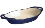 Lodge E2OC30 Cast Iron Enamel Oval Casserole Dish, 2 quarts, Caribbean Blue