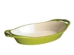 Lodge E2OC50 Cast Iron Enamel Oval Casserole Dish, 2 quarts, Apple Green