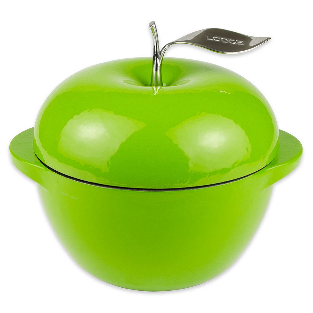 Lodge E3AP50 3-qt Enamel Cast Iron Apple, Apple Green