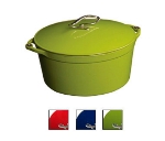 Cast Iron Enamel Dutch Oven, 6 Quarts, SS Handles, Choose Color