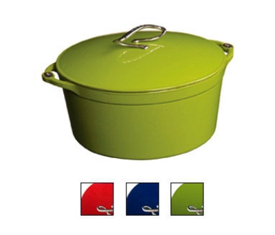 Cast Iron Enamel Dutch Oven, 6 Quarts, SS Handles, Choose Color