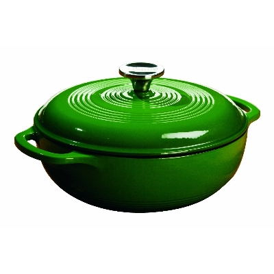Lodge EC3D53 Lodge Color Enamel Dutch Ovens, 3 Qts, Gradated Green