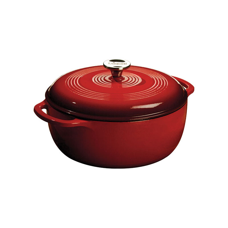 Lodge EC6D43 Lodge Color Enamel Dutch Oven, 6 Qts, Gradated Red