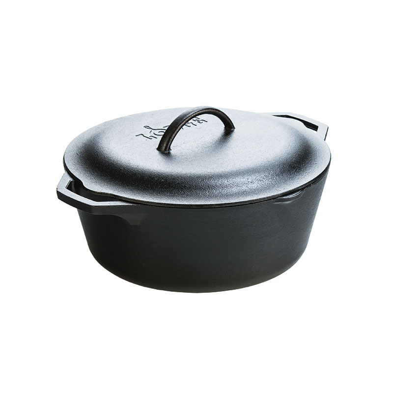 Lodge L10DOL3 Lodge Logic Dutch Oven, 7 Quarts, Loop Handle, Pre-Seasoned Cast Iron