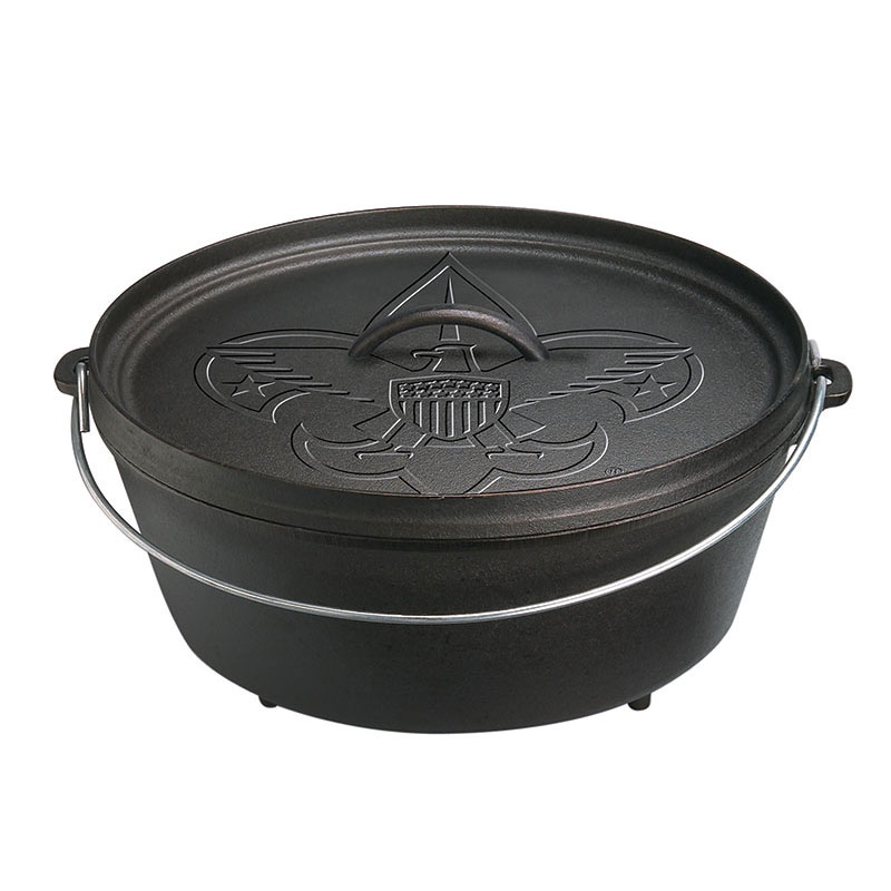 Lodge L12CO3BS Lodge Logic Boy Scout Camp Dutch Oven , 6 Quart, Pre-Seasoned Cast Iron