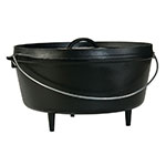 Lodge L14DCO3 Lodge Logic Camp Dutch Oven, 10 Quarts, Pre-Seasoned Cast Iron