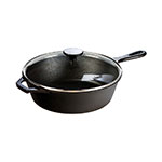 Lodge L8DSKG3 Lodge Logic Skillet, 3 qt, 10-1/4 in Diameter, 3 in Deep, Glass Cover