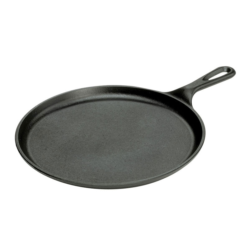 Lodge L9OG3 Lodge Logic Round Griddle, 10.5 in, Pre-Seasoned Cast Iron