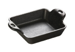 Lodge LMSS Square Mini Server w/ Handles, 10 oz, Cast Iron