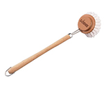 Lodge K11BRSH 11-in Cast Iron Scrubber w/ Wooden Handle & Nylon Bristles