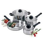 Focus KPW9207 7 Piece Focus Stainless Steel Cookware Set w/Glass Covers